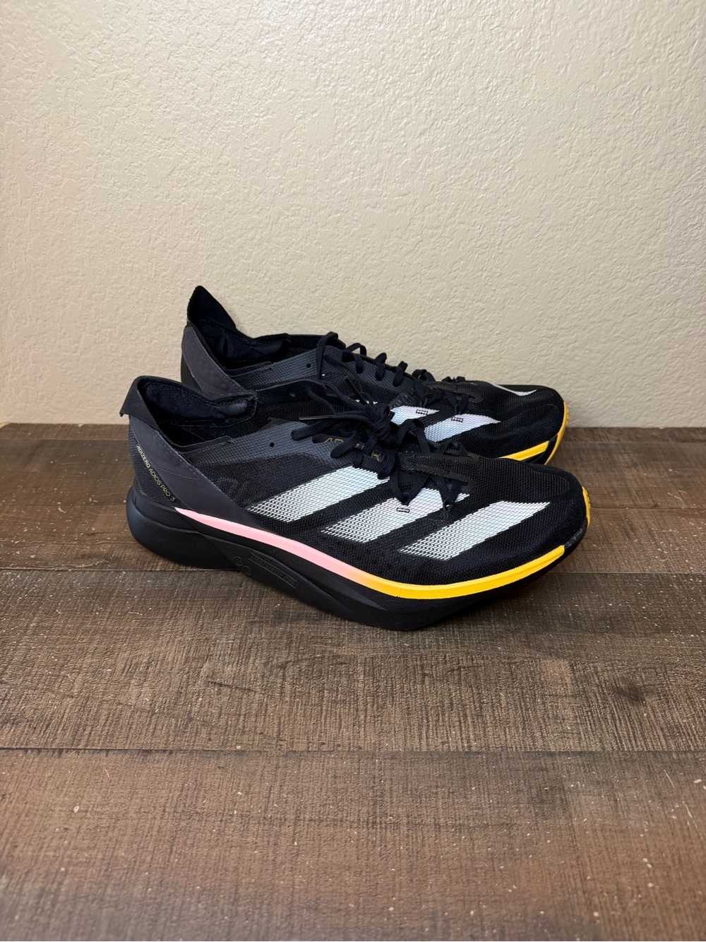 Adidas Adizero Adios Pro 3 Running Shoes.
- Size 9.5 Men.